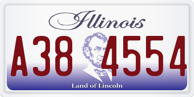IL license plate A384554