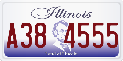 IL license plate A384555