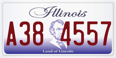 IL license plate A384557