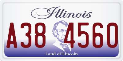 IL license plate A384560