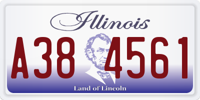 IL license plate A384561