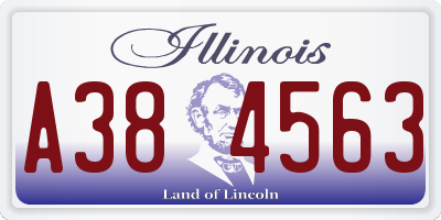 IL license plate A384563