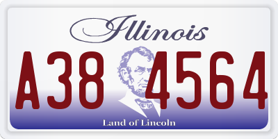 IL license plate A384564
