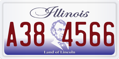 IL license plate A384566