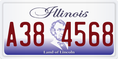 IL license plate A384568
