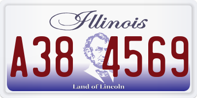 IL license plate A384569