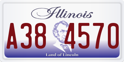 IL license plate A384570
