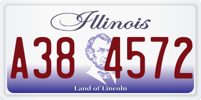 IL license plate A384572