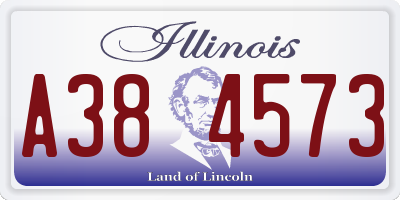 IL license plate A384573
