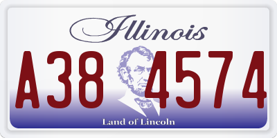 IL license plate A384574