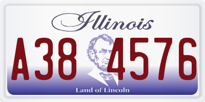 IL license plate A384576