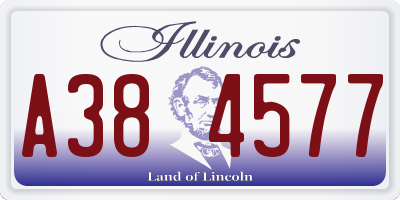 IL license plate A384577