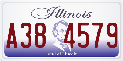 IL license plate A384579