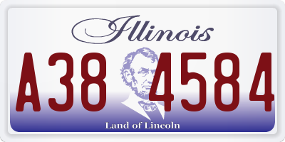 IL license plate A384584