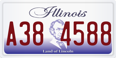 IL license plate A384588