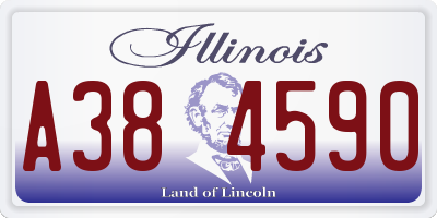 IL license plate A384590