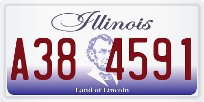 IL license plate A384591