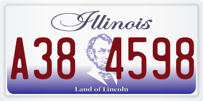IL license plate A384598