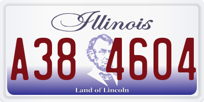 IL license plate A384604