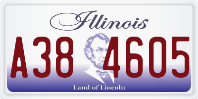 IL license plate A384605