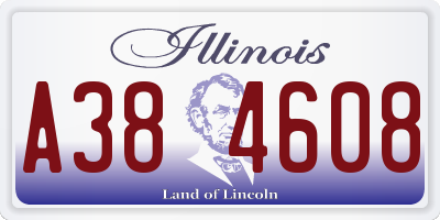 IL license plate A384608