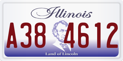 IL license plate A384612
