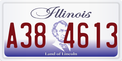 IL license plate A384613