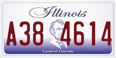 IL license plate A384614
