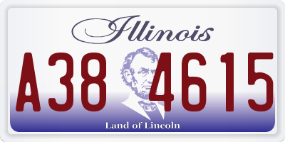 IL license plate A384615