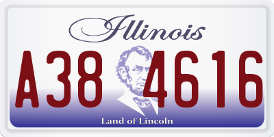 IL license plate A384616