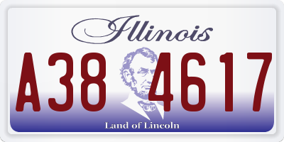 IL license plate A384617