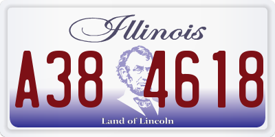 IL license plate A384618