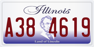 IL license plate A384619
