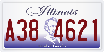 IL license plate A384621