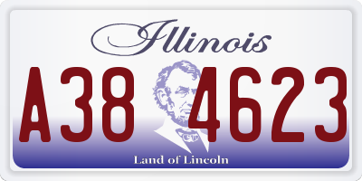 IL license plate A384623