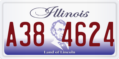 IL license plate A384624