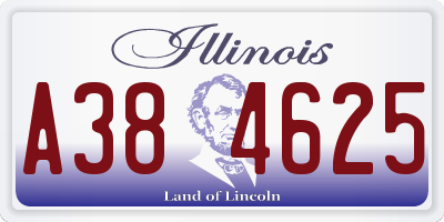 IL license plate A384625