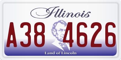 IL license plate A384626