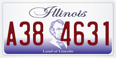 IL license plate A384631