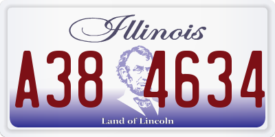 IL license plate A384634