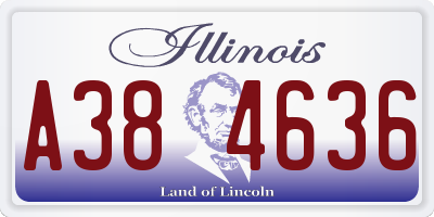 IL license plate A384636