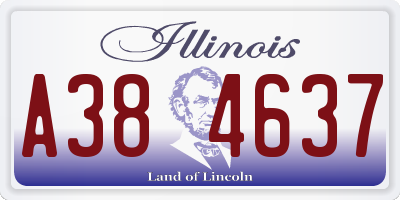 IL license plate A384637