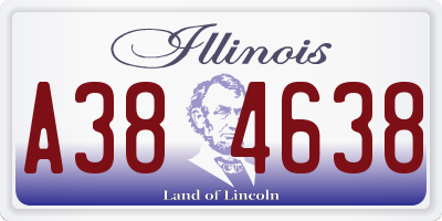 IL license plate A384638
