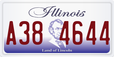 IL license plate A384644