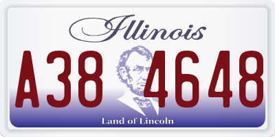 IL license plate A384648
