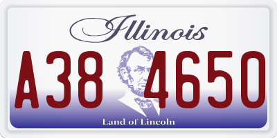 IL license plate A384650