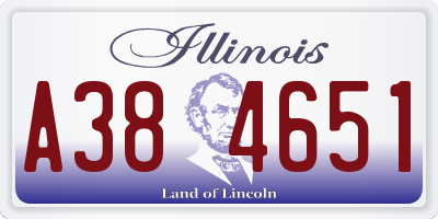 IL license plate A384651