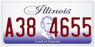 IL license plate A384655