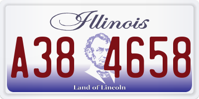 IL license plate A384658