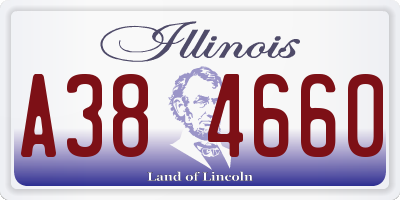 IL license plate A384660